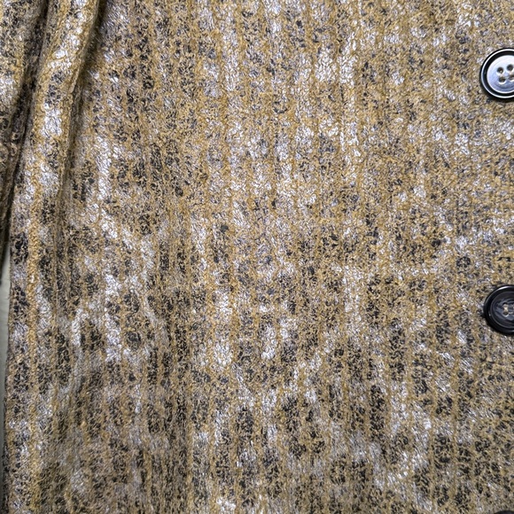 Zara knit metallic foil animal print cardigan Size S - Picture 2 of 3